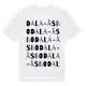 White t-shirt med Dala-Åsbo ordlek t-shirt
