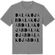 Mid Heather Gray t-shirt med Dalakojan ordlek t-shirt