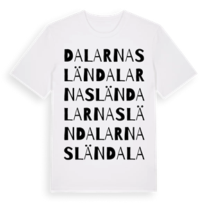 Dalarnas län ordlek t-shirt – ekologisk bomull t-shirt från Pinshirt