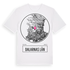 Dalarnas län t-shirt – ekologisk bomull t-shirt från Pinshirt