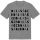 Mid Heather Gray t-shirt med Dalasågen ordlek t-shirt