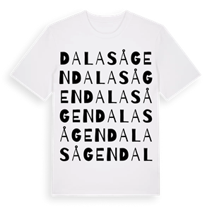Dalasågen ordlek t-shirt – ekologisk bomull t-shirt från Pinshirt