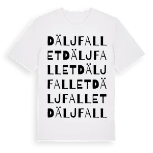 Däljfallet ordlek t-shirt – ekologisk bomull t-shirt från Pinshirt