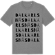 Mid Heather Gray t-shirt med Dalkarlsnäs ordlek t-shirt