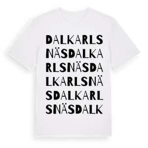 Dalkarlsnäs ordlek t-shirt – ekologisk bomull t-shirt från Pinshirt