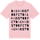 Pink Cotton t-shirt med Dalmanstorpet ordlek t-shirt