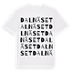 White t-shirt med Dalnäset ordlek t-shirt