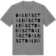 Mid Heather Gray t-shirt med Dalnäset ordlek t-shirt