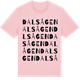 Pink Cotton t-shirt med Dalsågen ordlek t-shirt