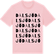 Pink Cotton t-shirt med Dalsjö ordlek t-shirt