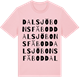 Pink Cotton t-shirt med Dalsjöbons fäbod ordlek t-shirt