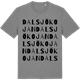 Mid Heather Gray t-shirt med Dalsjökojan ordlek t-shirt