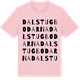 Pink Cotton t-shirt med Dalstugbodarna ordlek t-shirt