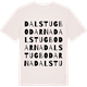 Vintage White t-shirt med Dalstugbodarna ordlek t-shirt