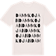 Vintage White t-shirt med Dammkojan ordlek t-shirt