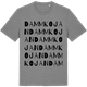 Mid Heather Gray t-shirt med Dammkojan ordlek t-shirt
