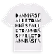 White t-shirt med Dammnäsfallet ordlek t-shirt