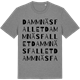 Mid Heather Gray t-shirt med Dammnäsfallet ordlek t-shirt