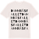 Vintage White t-shirt med Dammnäsfallet ordlek t-shirt