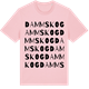 Pink Cotton t-shirt med Dammskog ordlek t-shirt