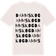Vintage White t-shirt med Dammskog ordlek t-shirt