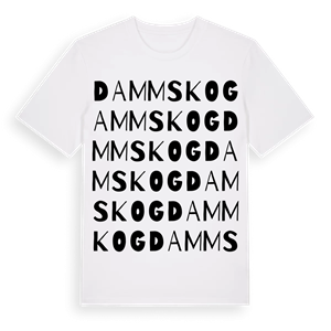 Dammskog ordlek t-shirt – ekologisk bomull t-shirt från Pinshirt