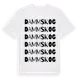 White t-shirt med Dammskog ordlek t-shirt