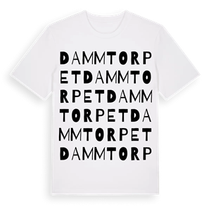 Dammtorpet ordlek t-shirt – ekologisk bomull t-shirt från Pinshirt