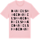 Pink Cotton t-shirt med Daniels hage ordlek t-shirt