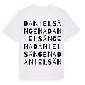 Danielsängena ordlek t-shirt – ekologisk bomull t-shirt från Pinshirt