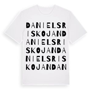 Danielsriskojan ordlek t-shirt – ekologisk bomull t-shirt från Pinshirt