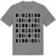 Mid Heather Gray t-shirt med Digerbodarna ordlek t-shirt