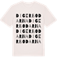 Vintage White t-shirt med Digerbodarna ordlek t-shirt