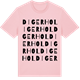 Pink Cotton t-shirt med Digerhol ordlek t-shirt