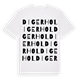 White t-shirt med Digerhol ordlek t-shirt
