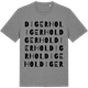 Mid Heather Gray t-shirt med Digerhol ordlek t-shirt