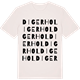 Vintage White t-shirt med Digerhol ordlek t-shirt