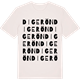 Vintage White t-shirt med Digerön ordlek t-shirt