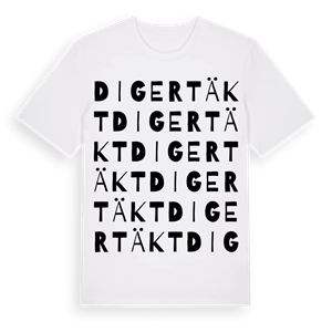 Digertäkt ordlek t-shirt – ekologisk bomull t-shirt från Pinshirt