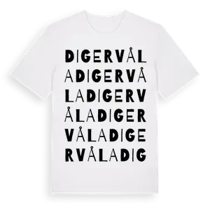 Digervåla ordlek t-shirt – ekologisk bomull t-shirt från Pinshirt