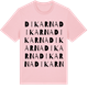 Pink Cotton t-shirt med Dikarna ordlek t-shirt
