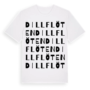 Dillflöten ordlek t-shirt – ekologisk bomull t-shirt från Pinshirt