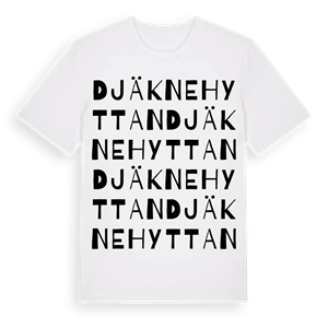 Djäknehyttan ordlek t-shirt – ekologisk bomull t-shirt från Pinshirt