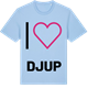 Blue Soul t-shirt med Jag älskar Djup t-shirt stort tryck