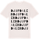 Vintage White t-shirt med Djupdalen ordlek t-shirt