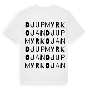 Djupmyrkojan ordlek t-shirt – ekologisk bomull t-shirt från Pinshirt