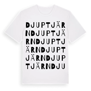 Djuptjärn ordlek t-shirt – ekologisk bomull t-shirt från Pinshirt