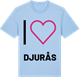 Blue Soul t-shirt med Jag älskar Djurås t-shirt stort tryck