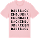 Pink Cotton t-shirt med Djurbacken ordlek t-shirt