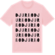 Pink Cotton t-shirt med Djurbo ordlek t-shirt